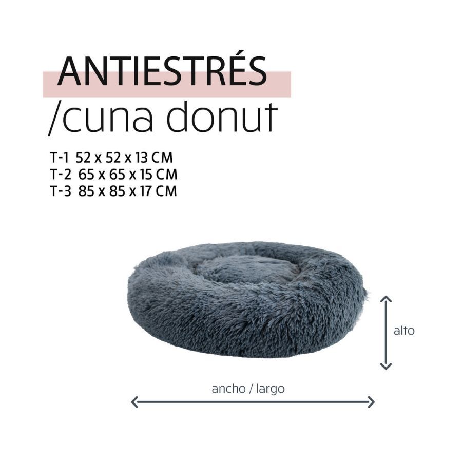 Yagu Cama Donut Antiestres Turquesa para perros, , large Imagen numero 2